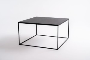 Stolik kawowy LINE metal 80 – czarny