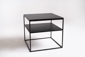 Stolik kawowy LINE double metal 50 – czarny