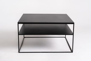 Stolik kawowy LINE double metal 80 – czarny