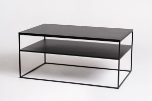 Stolik kawowy LINE double metal 100/60 – czarny