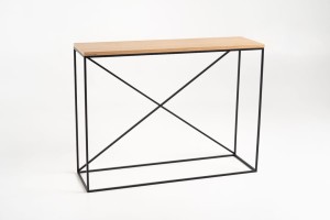 Konsola X - dąb naturalny, czarny